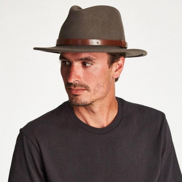 BRIXTON Messer Felt Flat Brim Hat - Picture 8 of 8